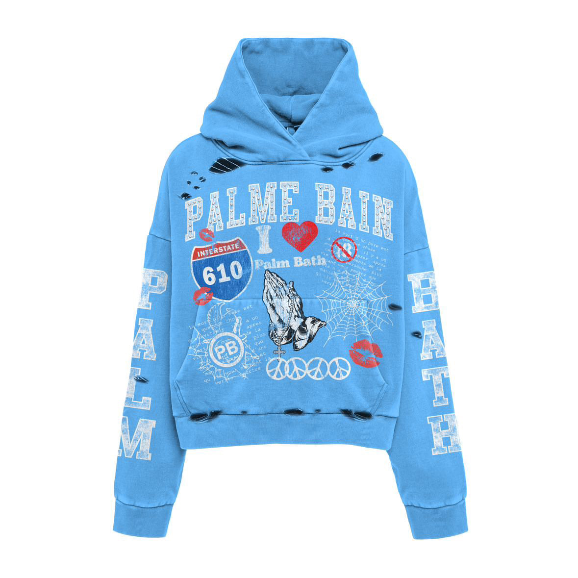 BLUE PALME BAIN HOODIE