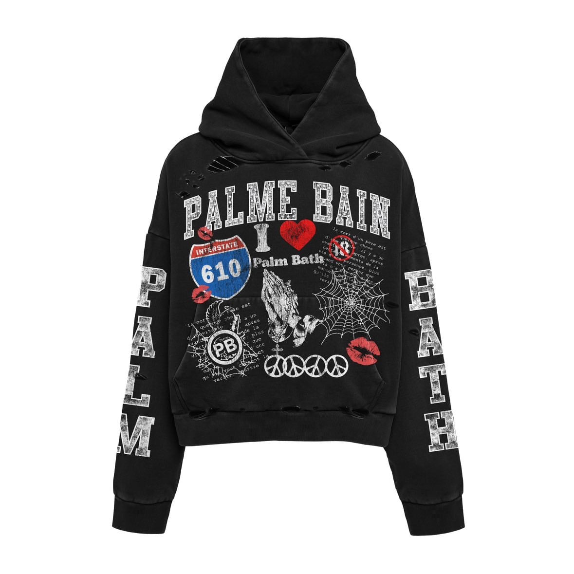 PALME BAIN BLACK HOODIE