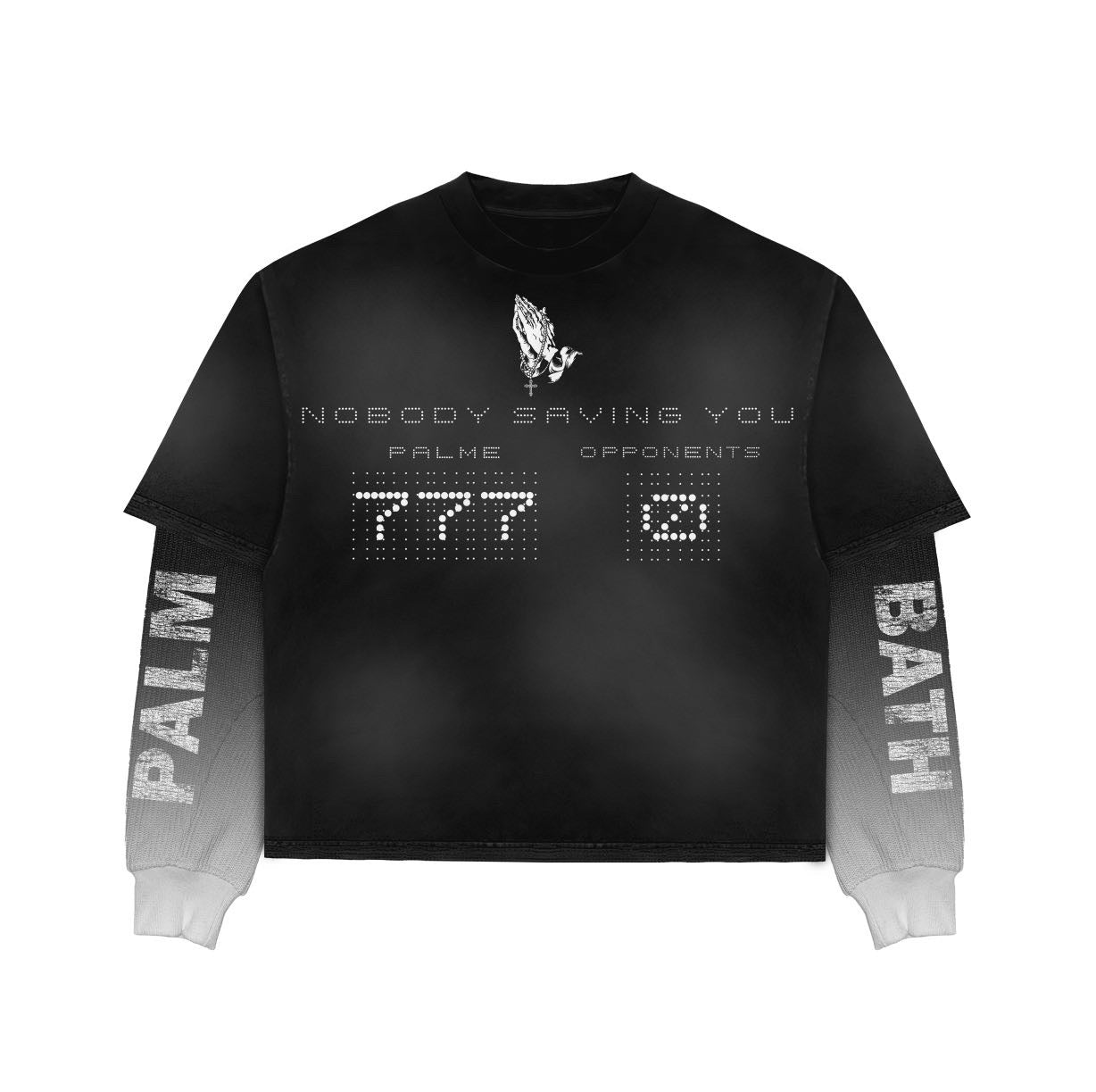 PALME VS. OPPS LONG SLEEVE BLACK T-SHIRT