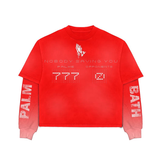 PALME VS. OPPS LONG SLEEVE RED T-SHIRT