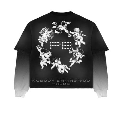 PALME VS. OPPS LONG SLEEVE BLACK T-SHIRT